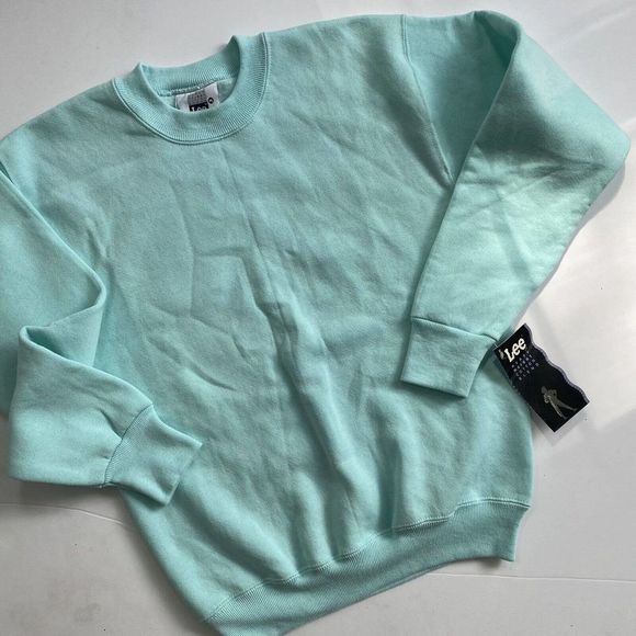 Vintage Other - Vintage 90s Deadstock Lee Heavyweight Cotton Blend Aquafoam Sweatshirt Size M